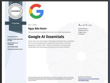 Chứng nhận Google AI Essentials